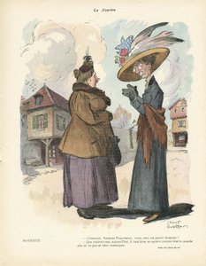 『ル・スマイル』のレオンス・ビュレット (1865-1915) のイラスト、no. 19, 08/05/13 - ファッション, 帽子 作： Leonce Burret