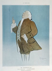 1904年、レジャンの「ラ・モンタンシエ」でサン・ファール役を演じたコメディアンのコンスタント・ポピー・グロイン（1841-1909）。レオネット・カッピエーロ（1875-1942）の水彩画、パリ。装飾美術 作： Leonetto Cappiello