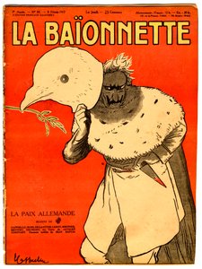 La Baionnette "の表紙、風刺的な色使い