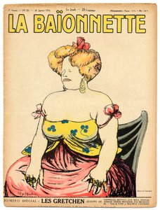 La Baionnette "の表紙、風刺的な色使い 作： Leonetto Cappiello
