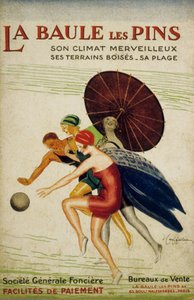 Leonetto Cappielloによるフランス、La Baule les Pinsの "societe Generale fonciere "の広告（30年代 作： Leonetto Cappiello