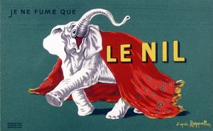 私はナイルしか吸わない。Leonetto Cappiello（1875-1942）によるタバコ広告ポスター "The Nile" sd. 20世紀 作： Leonetto Cappiello