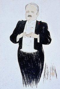 Marcel Prevost (1862-1941) フランスの小説家、Cappielloによるドローイング 1905年 作： Leonetto Cappiello
