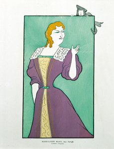 タルチュフ』のマリー＝ルイーズ・マルシー、風刺画 作： Leonetto Cappiello