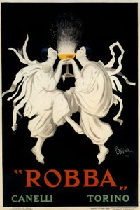 ポスター広告Spumante Robba Canelli、トリノ、イタリア、1921