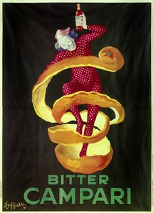 食前酒「ビター・カンパリ」のポスター。イラスト：Leonetto Cappiello（1875-1942） 1921年 パリ、装飾美術