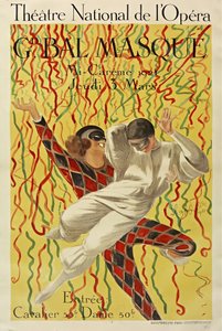 国立オペラ座、ミ・カレームの大舞踏会、1921年。 作： Leonetto Cappiello