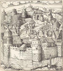 町の市場での男の処刑 作： Leonhard Beck