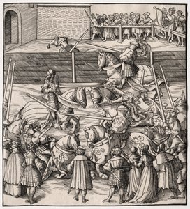 ジャスティングとティルティングの芸術、1513年から1518年。 作： Leonhard Beck