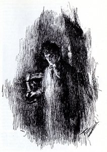 M.レルモントフ作の仮面舞踏会のイラスト、1891年 作： Leonid Osipovic Pasternak