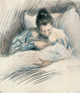 母と子、1900、1906 作： Leonid Osipovic Pasternak