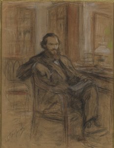小説『戦争と平和』の制作中のレオ・トルストイ、1893～1903年。 作： Leonid Osipovich Pasternak