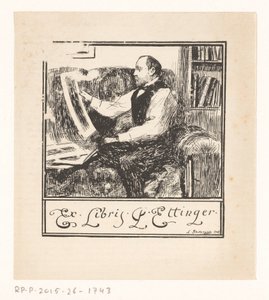 Ex libris van Pawel Ettinger 作： Leonid Osipovisch Pasternak