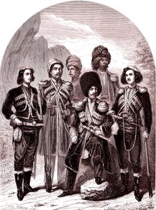 1865年のロシア、トランスコーカスとグルジア。(彫刻) 作： Leopold Flameng