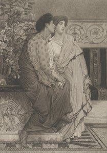 愛の最初のささやき」（1876年）。 作： Leopold Lowenstam