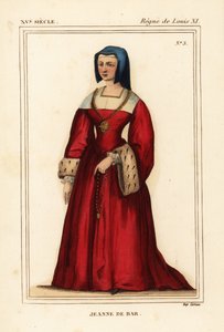 ジャンヌ・ド・バール（ロベール・ド・バールの一人娘、ルイ・ド・ルクセンブルクの妻 作： Leopold Massard