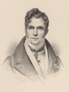 指揮者で作曲家のガスパーレ・スポンティーニの肖像（1774～1851年）。 作： Leopold Massard