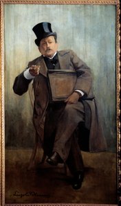 ジョルジュ・コートリーヌ(1858-1929)の肖像 作家 レオポルド・スティーブンス(1866-1935)の絵画 20世紀 日。1,6x0,8 m パリ、カルナヴァレ美術館 - ジョルジュ・コートリーヌ（1858-1929）の肖像（作家）。レオポルド・スティーヴンス（1866-1935）による絵画、20世紀1.6 x 作： Leopold Stevens