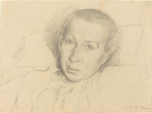 芸術家の妹、マリー・フォン・カルクロイト 作： Leopold von Kalckreuth