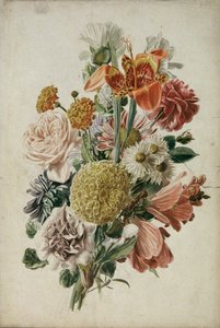 マリーゴールドとユリの花束 作： Leopold von Stoll