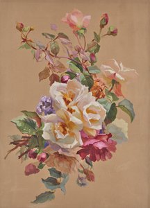 バラと忘れな草 作： Leopold von Stoll