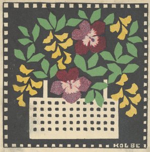 花のバスケット」1907年 作： Leopoldine Kolbe
