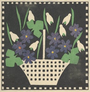 花のバスケット、1907 年。 作： Leopoldine Kolbe