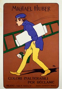 Michael Huber カラーの広告ポスター 作： Leopoldo Metlicovitz