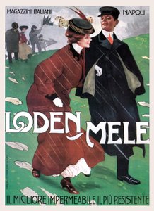 メレのレインウェア 作： Leopoldo Metlicovitz