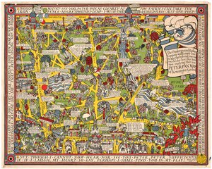 サウスケンジントンのピーターパン地図 作： Leslie MacDonald Gill