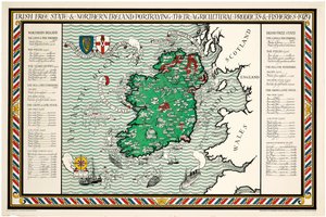 アイルランド自由国と北アイルランドの地図 作： Leslie MacDonald Gill
