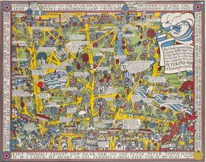 ケンジントン ガーデンズのピーター パンの地図 作： Leslie MacDonald Gill