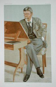 George du Maurier (1834-96) 1896年1月の「Punch」誌に掲載された「Men of the Day」のイラスト（カラーリトグラフ）。