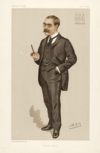 ラドヤード・キップリング（1865-1936）、『ヴァニティ・フェア』より。1894年、カラーリトグラフ 作： Leslie Matthew Ward