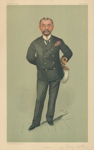 キャプテンパーシースコット、砲術、1903年9月17日、バニティフェアの漫画 作： Leslie Matthew Ward
