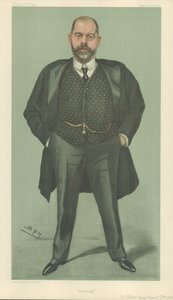 ロバートヘンリー博士、スパイナーをスキャン、鼻科学、1902年3月20日、バニティフェア漫画 作： Leslie Matthew Ward
