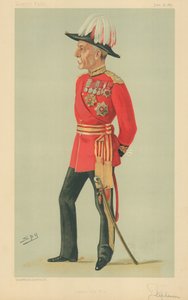 将軍フレデリックチャールズアーサースティーブンソン、親愛なるベン、1887年6月18日、バニティフェア漫画 作： Leslie Matthew Ward