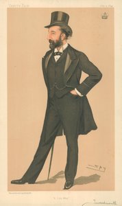 ツイードマス卿、遅い鞭、1894年7月12日、バニティフェア漫画 作： Leslie Matthew Ward