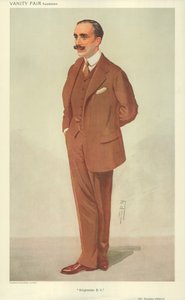 ダグラスビッカース氏、ブライトサイドDV、1909年12月30日、バニティフェア漫画 作： Leslie Matthew Ward