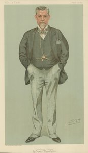ジェームズトンプソン氏、カレドニア鉄道、1895年8月15日、バニティフェア漫画 作： Leslie Matthew Ward