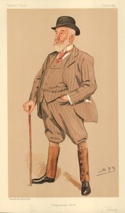 ウィリアムモンタギュータープ氏、チッペナムパーク、1894年6月21日、バニティフェア漫画 作： Leslie Matthew Ward