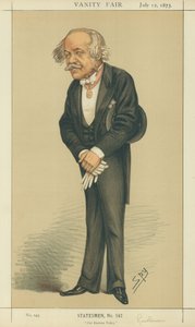 ヘンリークレスウィックローリンソン卿、東部政策、1873年7月12日、バニティフェア漫画 作： Leslie Matthew Ward