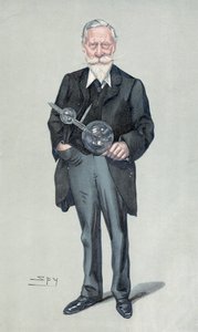 ウィリアム・クロークス卿、イギリスの物理学者および化学者、c1900s 作： Leslie Matthew Ward