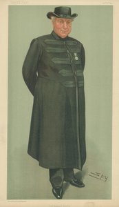 アーサーロビンス牧師、兵士の司教、1897年12月23日、バニティフェアの漫画 作： Leslie Matthew Ward