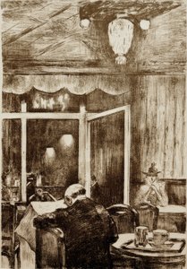 カフェバウアーでの夜 作： Lesser Ury