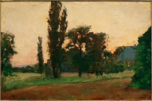 レーニンの風景に広がる夕暮れの雰囲気 作： Lesser Ury