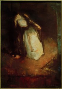 暖炉のそばの女性（暖炉のそばの夢想） 作： Lesser Ury