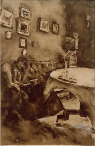 リーディングレディのいるインテリア 作： Lesser Ury