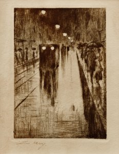 雨の中でライプツィガー通り 作： Lesser Ury