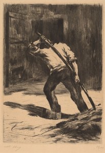 納屋の床に 作： Lesser Ury